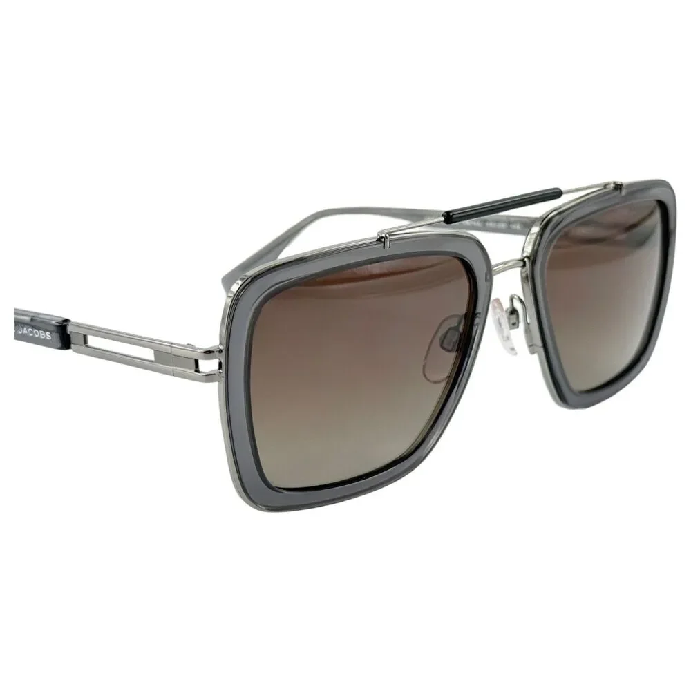 Marc Jacobs MARC 674S Mens Metal Pilot Sunglass KB7HA Gunmetal 55-20 Brown Grad